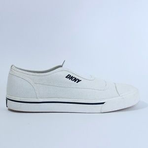 DKNY Slip-on shoe | Women’s 9.5 | White/Ivory with Black Stripe